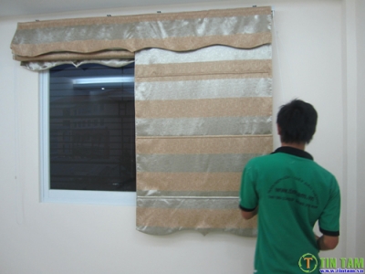 Rèm cửa, dán tường nhà chị Tâm - Tân Bình