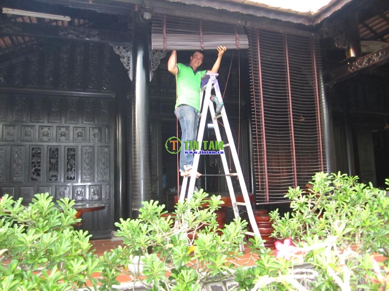 Màn gỗ, rèm gỗ với chứng năng che chắn nắng cực tốt cho biệt thự