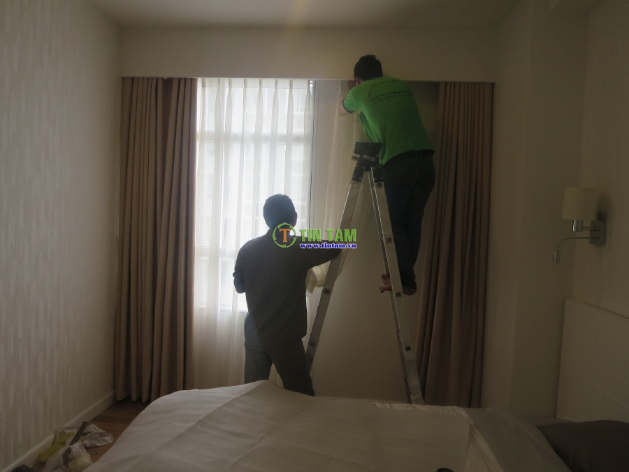 Màn cửa phòng ngủ đẹp cho căn hộ cao cấp hiện đại