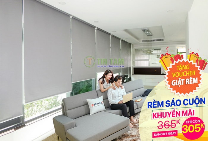 mành rèm sáo cuốn